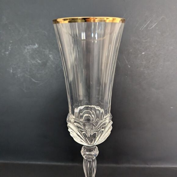Royal Crystal Rock Aurea Gold rim champagne flute replacement - Picture 2 of 8